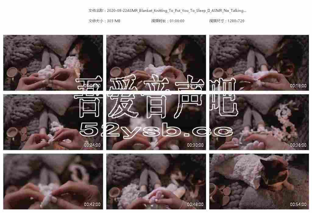 ASMR宝图发布：StacyAster-Blanket_Knitting_To_Put_You_To_Sleep。编号：767 