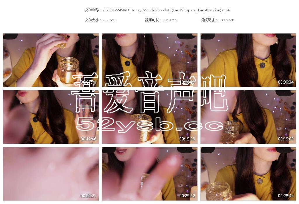 ASMR宝图发布：ASMR Cham-Honey_Mouth_Sounds。编号：393 